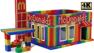 Most Creative  Build Mcdonalds Restaurants Using Magnetic Balls Satisfying  Magnet World Series [upl. by Solokin]