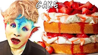 MUKBANG EATING • STRAWBERRY CAKE [upl. by Riba]