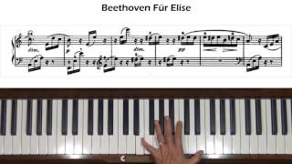 Beethoven Für Elise Piano Tutorial [upl. by Ashatan]