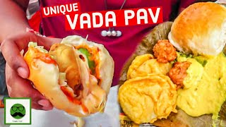 Indias Most Unique Vada Pav  Mumbai Street Food  Veggiepaaji [upl. by Gifferd]