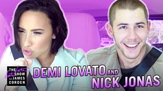 Demi Lovato amp Nick Jonas Carpool Karaoke [upl. by Sad]