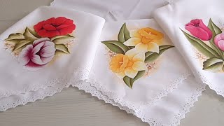 Pintura Para Principiantes Como Pintar Flores En Tela  How To Paint Flowers On Fabric [upl. by Luci]