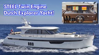 STEEL Twin Engine LONG RANGE Explorer Yacht  STEELER 59S [upl. by Miharba545]