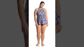 Fit4U Plus Size Woodstock Tankini Top  SwimOutletcom [upl. by Mloclam]