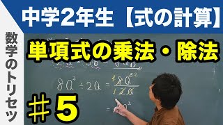 単項式の乗法・除法【中学2年生】数学 [upl. by Orin857]