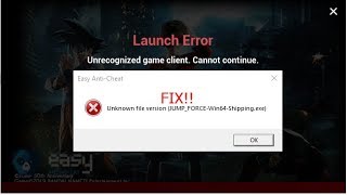 unknown file version JUMPFORCEWin64Shippingexe FIX [upl. by Sorips]