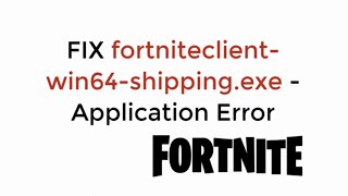 HOW TO FIX FORTNITE⚠️CRASH FortniteClientWin64Shippingexe 100 WORKING [upl. by Zerla]