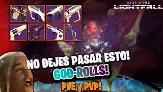 CONSIGUE ESTO YA GODROLLS ÚLTIMO DESEO Destiny 2 Lightfall [upl. by Raasch]