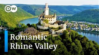 Castles Along the Rhine River From Bingen to Koblenz  Germanys Upper Middle Rhine Valley by Drone [upl. by Labannah]