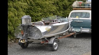 1957 Feather Craft Rocket Boat Mercury Thunderbolt Denwerks Aluminum [upl. by Joela226]