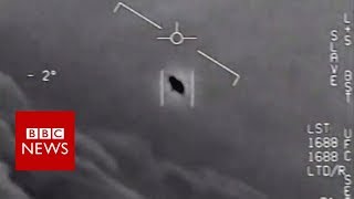 UFO spotted by US fighter jet pilots new footage reveals  BBC News [upl. by Feetal110]