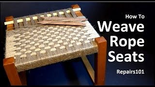 How to Weave Rope Seats [upl. by Shifra128]