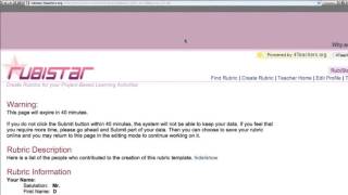 Create Awesome Rubrics using Rubistar [upl. by Nerfe621]