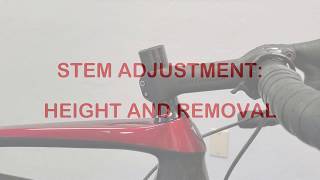 How to Adjust Stem Height and Removal [upl. by Odette]