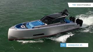 Vanquish VQ45 Aluminum Luxury Sports Cruiser Yacht Walkthrough [upl. by Haleigh]