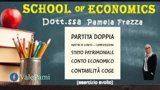 Partita Doppia Mastri di conto composizione Stato Patrimoniale e Conto Economico contabilità COGE [upl. by Naraa]