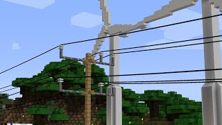 POWER LINES IN MINECRAFT 4 Minecraft World Showcase [upl. by Anurag]