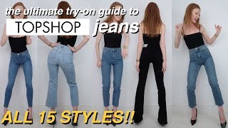 The ultimate tryon guide to Topshop jeans  EVERY STYLE  2018 [upl. by Hope181]