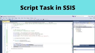 18 Script Task in SSIS  Using script task in SSIS [upl. by Skilken]