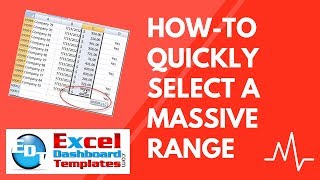 HowTo Quickly Select A MASSIVE Range In Excel [upl. by Mattox]