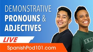 Spanish Demonstrative Pronouns amp Adjectives  Basic Spanish Grammar [upl. by Kloman]