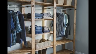 Build a Closet How to Build Industrial Style Closet  Freestanding [upl. by Nikos670]