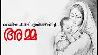 നെഞ്ചിലെ പാലാഴി എന്നിലേയ്ക്കിറ്റിച്ച് പുഞ്ചിരിതൂകുന്നതമ്മ  Malayalam Kavitha [upl. by Rj]