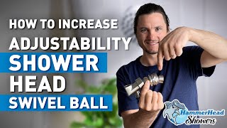 Increase Shower Head Adjustability with Swivel Ball Adapter [upl. by Aliak]