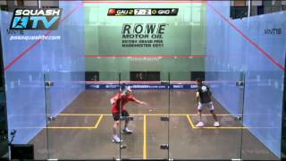 Squash  So You Think You Can Ref   Gaultier v Ghosal  Turning amp Hitting Opponent [upl. by Eenoj306]