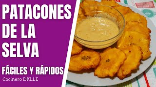 COMO HACER PATACONES DE LA SELVA PERUANA 🍌 RICOS Y CROCANTES [upl. by Pero91]