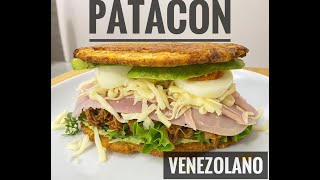 Como hacer patacones venezolanos brutales patacón relleno  La Osadía [upl. by Tybi]