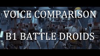 Voice Comparison B1 Battle Droids Star Wars [upl. by Tserof]