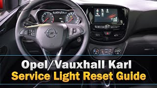 OpelVauxhall Karl Service Light Reset [upl. by Delastre]