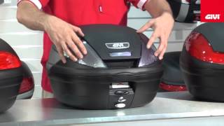 Givi Monolock Top Case E370 E450 E470  CliMAXRidingGearcom [upl. by Artemisia]