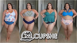 PLUS SIZE BIKINI amp TANKINI TRYON HAUL  CUPSHE  PLUS SIZE FASHION SWIMSUIT TRYON HAUL [upl. by Catrina]