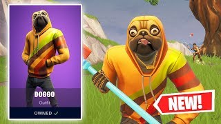 NEW DOGGO Skin Gameplay in Fortnite [upl. by Lorimer]