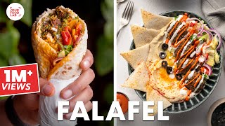 Falafel Recipe  Falafel Shawarma  Hummus  Falafel Wrap  HomeMade Tahini  Chef Sanjyot Keer [upl. by Shayn]