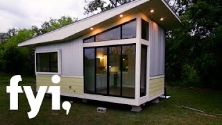 Tiny House Hunting Less is More in a Modern Studio S2 E7  FYI [upl. by Amarette]