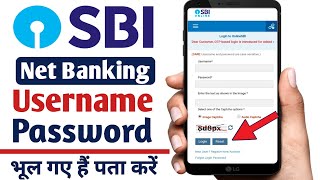 SBI Internet Banking Forgot Username Forgot Login Password  How to reset SBI username and password [upl. by Argela25]