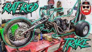 125cc V8 Header Rat Rod Mini Trike Build Ep 3 [upl. by Daphie]