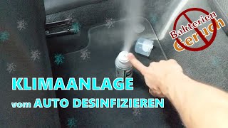 Auto Klimaanlage desinfizieren muffiger Geruch Lüftung [upl. by Cohberg]