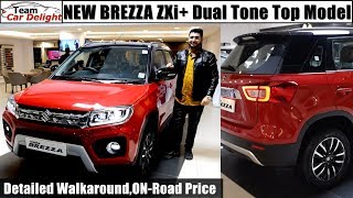 Brezza 2020 Top Model Zxi dual Tone Detailed ReviewOn Road Price  New Brezza 2020 [upl. by Nedyah]