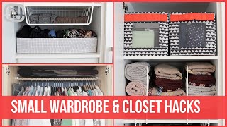 How to fit everything in a small wardrobe or closet  OrgaNatic [upl. by Budd]