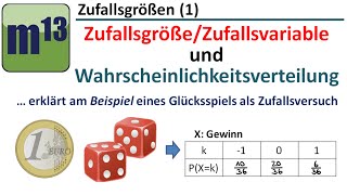 Zufallsgröße und Wahrscheinlichkeitsverteilung Lektion 1 [upl. by Jehiel]