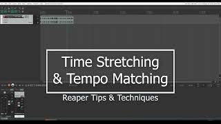 How to timestretch or match tempo in Reaper Basic Reaper DAW tutorial [upl. by Ahsielat159]