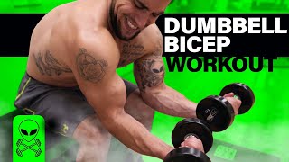 Intense 6 Minute Dumbbell Bicep Workout [upl. by Martres]