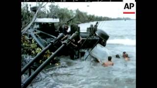 US PATROL BOAT IN RIVER CLASH  SOUND [upl. by Enialehs]