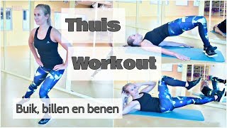 Thuis Workout Buik Billen en Benen [upl. by Adnola]