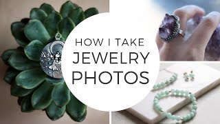 JEWELRY PHOTOGRAPHY  how I take jewelry photos at home Product photography for Etsy [upl. by Smallman]