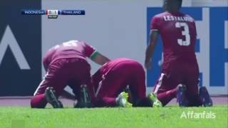 Indonesia vs Thailand 21 Extended Highlights English Commentary AFF Cup 2016 Final Leg1 [upl. by Ahsikcin]